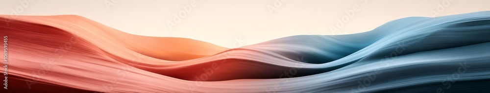 Poster abstract waves in soft gradient colors