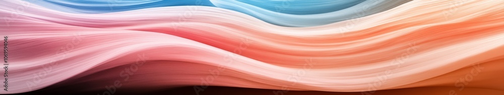 Poster soft waves of color in abstract art design