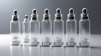 Crystal-clear vials of medicine, like pawns on a chessboard, await their strategic role in healing