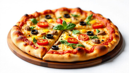 pizza isolated on white