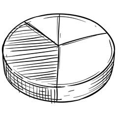 pie chart handdrawn illustration