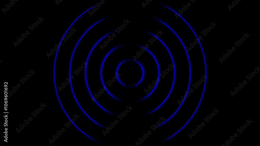 Poster radio wave screen background animation, technology radio wave station signal animation, adio wave lo