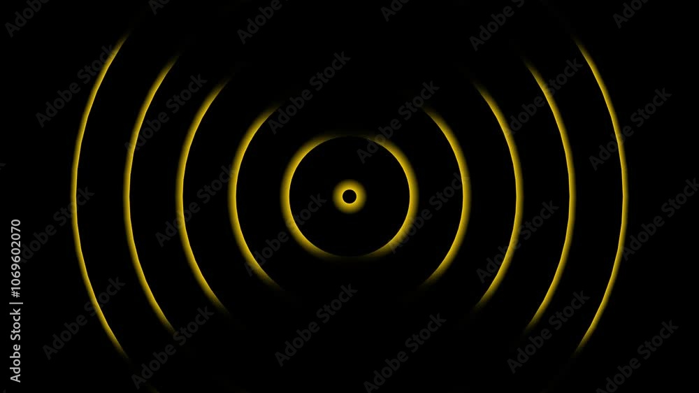 Poster radio wave screen background animation, technology radio wave station signal animation, adio wave lo