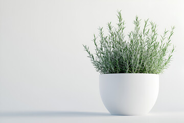 Grow a lush bunch of rosemary plants in a stylish pot for a green home decor touch