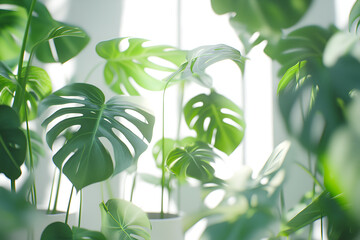 Obraz premium Explore the unique characteristics and care tips for a small number of monstera deliciosa libme plants