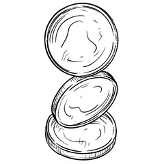 coin handdrawn illustration