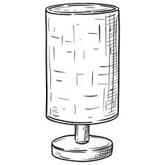 desk lamp handdrawn illustration