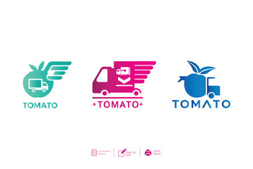 Set of Colorful company logo collection design ideas vector 