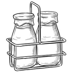 Handdrawn Fresh Cow Milk Illustration