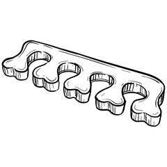 Handdrawn Toe Stretcher Illustration