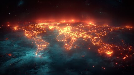 A visual representation of global air travel networks highlights the connections between international flights and destinations.