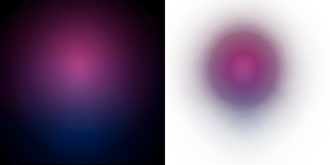 Soft Dark Gradient Background in Pink and Blue on white, black, transparent background. PNG