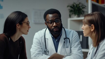 Fototapeta premium Multiracial medical team meeting