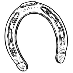 Handdrawn Horseshoe Illustration