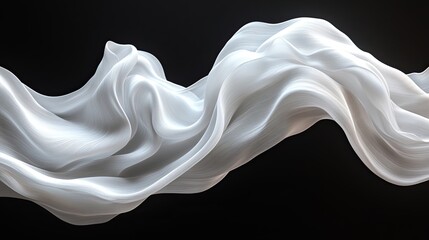 Fototapeta premium A white paper sheet curling diagonally as if blown by wind, rendered in 3D against a transparent background, creating a realistic and dynamic floating document effect.