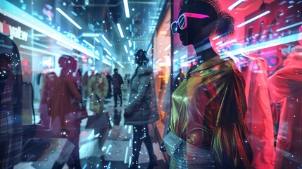 Expressive Black Friday fashion shopping illustration