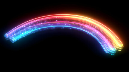 Abstract Background with Glowing Rainbow Arc