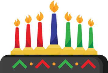 Kwanzaa celebration candles vector illustration