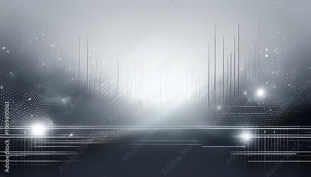Poster a visually striking abstract design featuring luminous streaks of light and textured elements, creat
