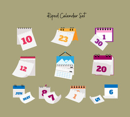 Tear Off Calendar Schedule Illustration