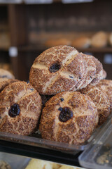 Deliciously Freshly Baked Artisan Bread Rolls Filled with Sweet Raisins for Everyone