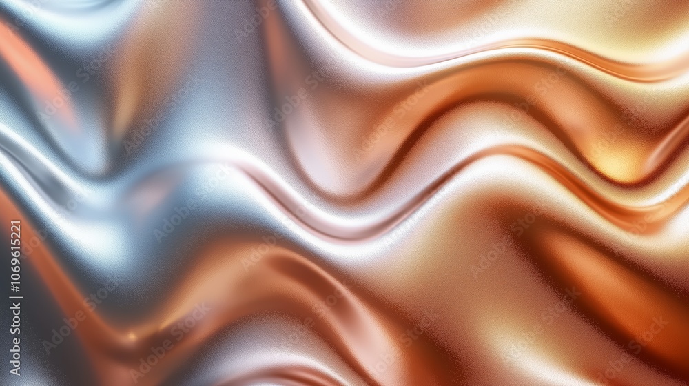 Poster metallic gradient background with fluid texture
