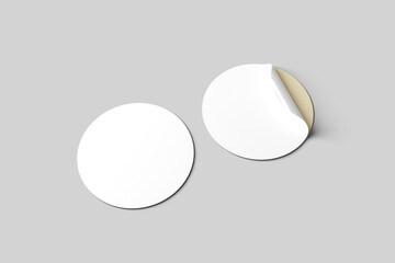 Round Sticker Mockup