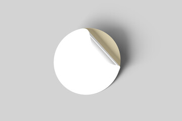 Round Sticker Mockup