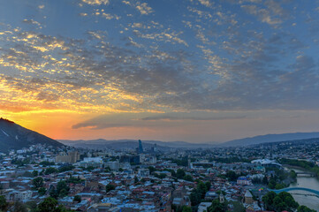 Obraz premium Panoramic City View - Tbilisi, Georgia