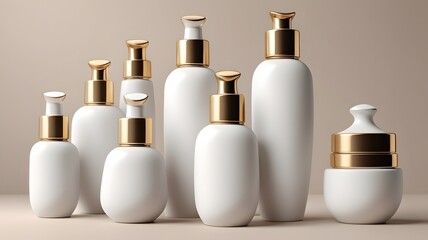 White plastic bottle isolated on white background, perfect for cosmetic or hygiene product packaging