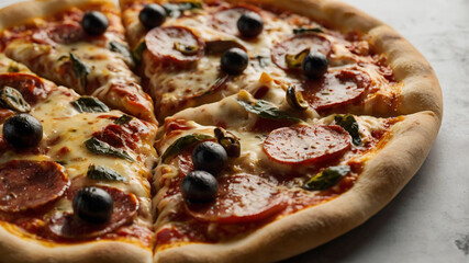 pizza isolated on white