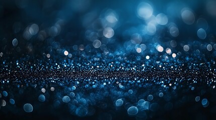 Dark Blue Gradient Background with Sparkling Effects