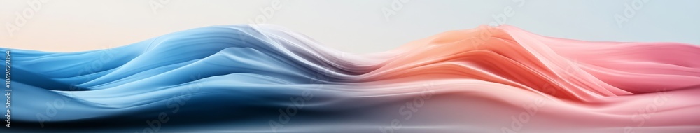 Aufkleber soft waves in gentle color blending background