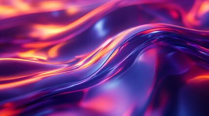 Naklejka premium Abstract Background with Wavy Lines and Neon Colors