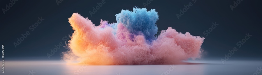 Poster abstract colorful digital waves futuristic technology design flowing patterns