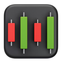 Trading Chart 3D Icon