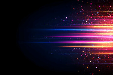 Obraz premium Abstract Light Streaks and Glitter Background, glow, lines, sparkle, shine, bright