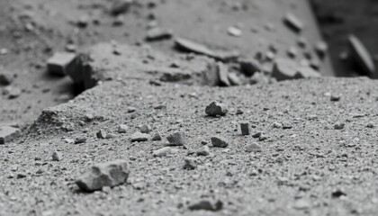 an abstract scene with a focus on textures, like rough, smooth, and grainy surfaces