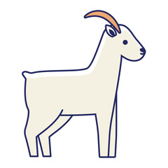goat animal cartoon icon