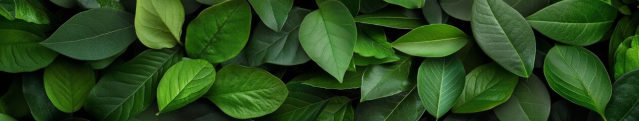 Lush Green Leaves Background for Natural Themes