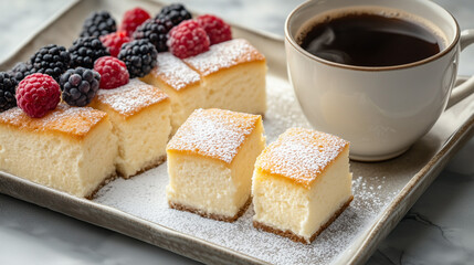 Cheesecake and coffee