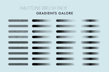 Grunge Halftone Brush Pack & Gradient Galore: Dotted Textures for Comic, Pop Art, and Monochrome Design