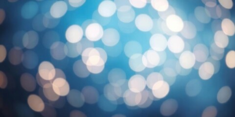 Obraz premium Abstract blue background with soft, out-of-focus bokeh lights, pattern, wallpaper
