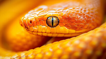 Fototapeta premium Closeup of a Golden Snake's Eye