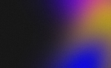 Abstract dark colors glowing grainy gradient backdrop. Soft purple blue pink orange color noisy gradient, vibrant color flow,wave shaped, bright, shine, noise texture, banner, poster