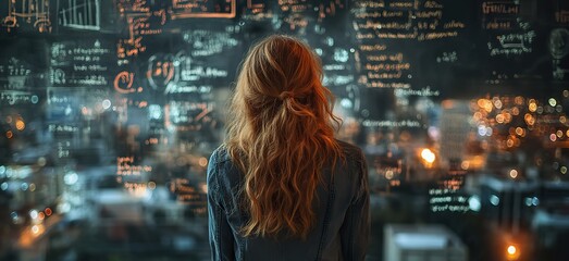 Formulas and operations of quantum physics are handwritten on a blackboard, presenting complex scientific concepts.