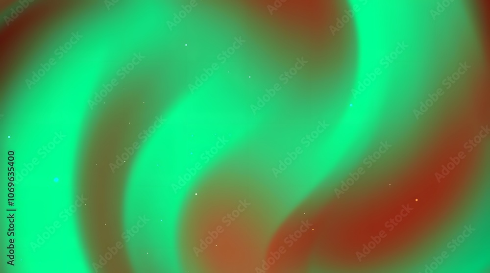 Poster a visually appealing abstract background featuring a swirling gradient of green and red hues with sc