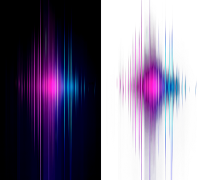 Vertical Glowing Blue and Pink Light Streaks with Particles on white, black, transparent background. PNG - Powered by Adobe