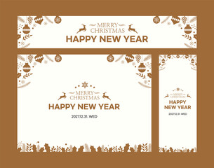 christmas and New Year's party banners
