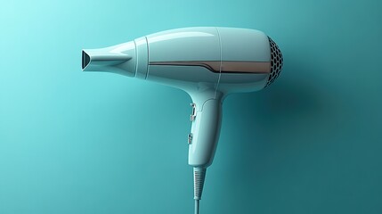 Fototapeta premium Hairdryer designed for salon and home use, displayed in a realistic 3D illustration.